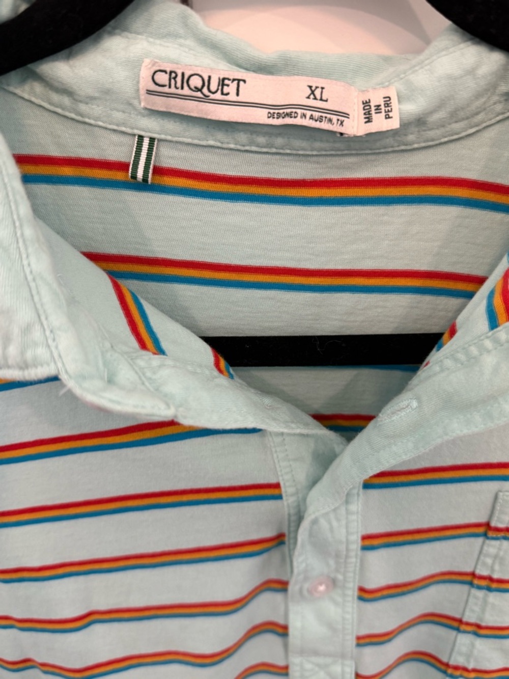 Criquet Men’s Stripe Polo Shirt-XL - Picture 2 of 2